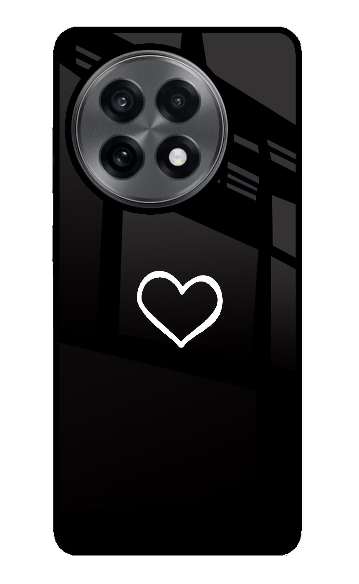 Heart OnePlus 13R Glass Case Back Cover by Casekaro