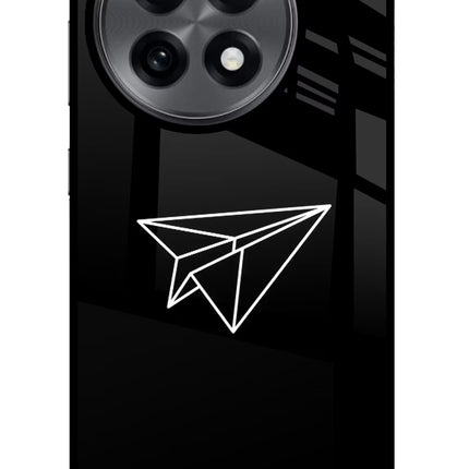 Paper Plane White OnePlus 13R Glass Case