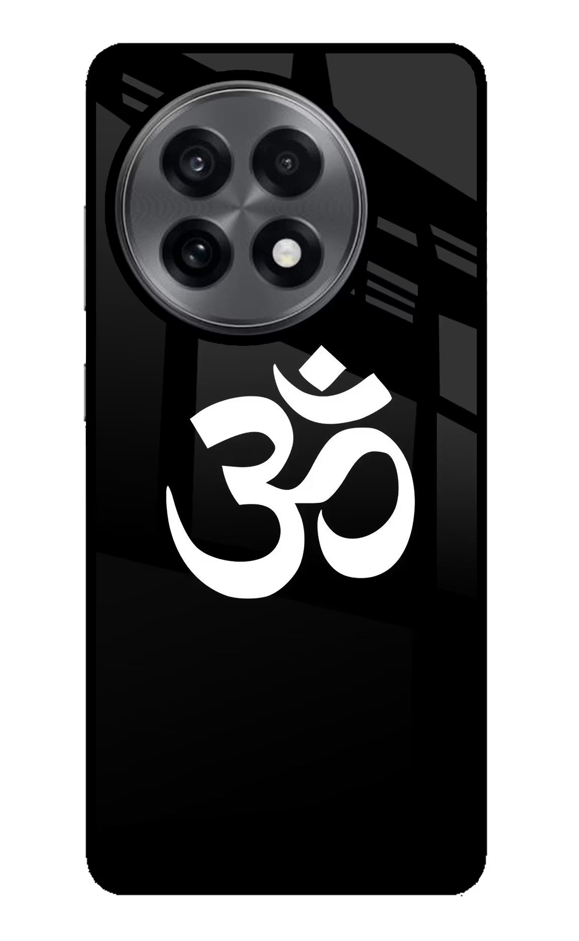 Om OnePlus 13R Glass Case Back Cover by Casekaro