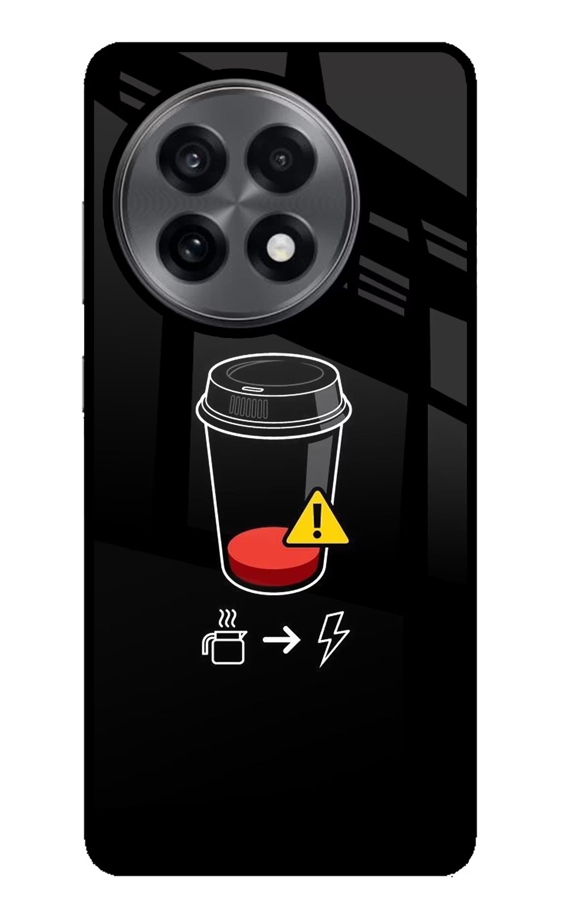 Coffee OnePlus 13R Glass Case Back Cover by Casekaro