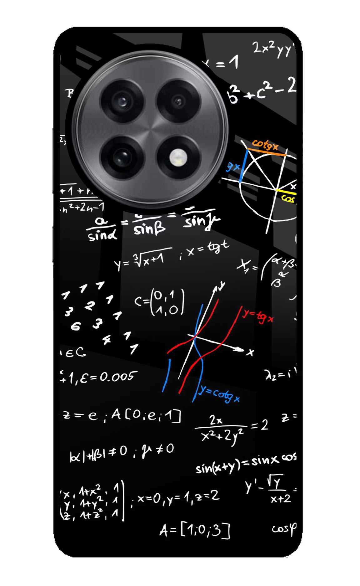 Mathematics Formula OnePlus 13R Glass Case Back Cover by Casekaro