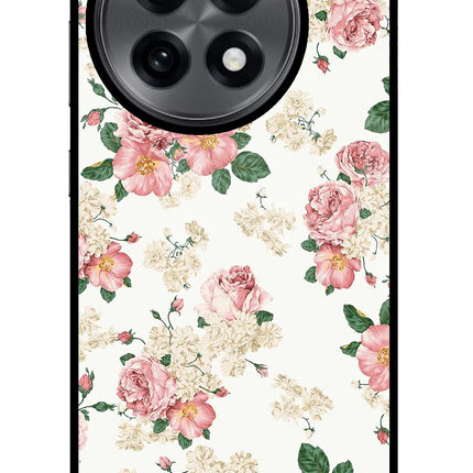 Flowers OnePlus 13R Glass Case Back Cover by Casekaro