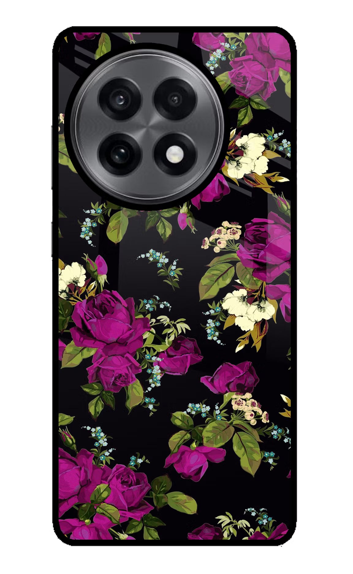 Flowers OnePlus 13R Glass Case Back Cover by Casekaro