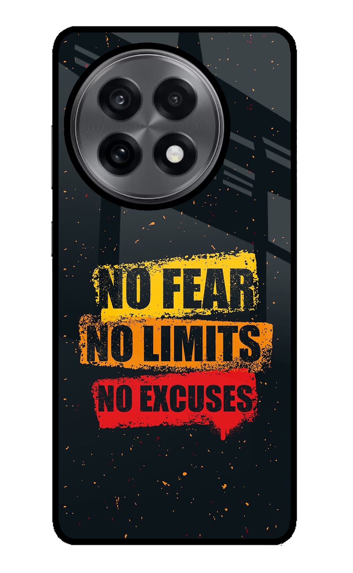 No Fear No Limits No Excuse OnePlus 13R Glass Case