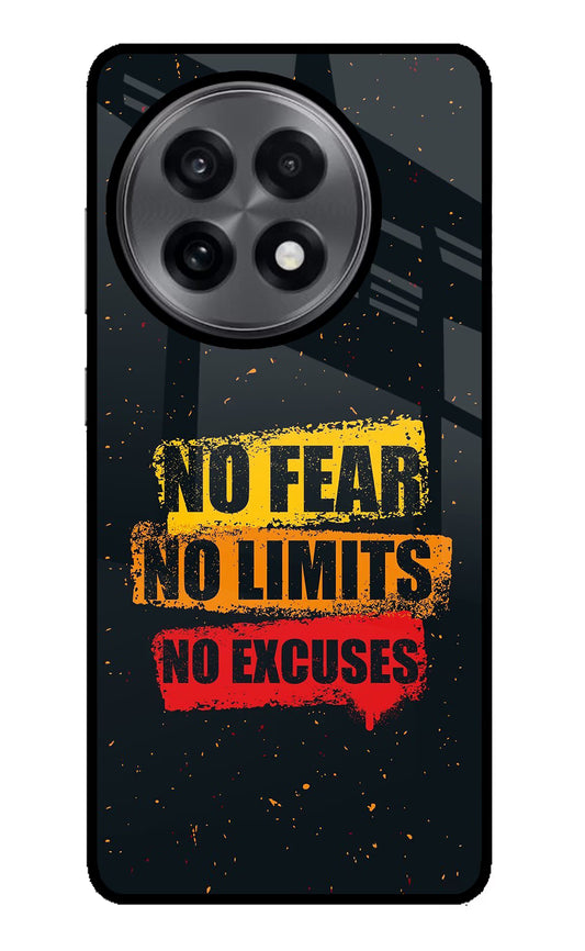 No Fear No Limits No Excuse OnePlus 13R Glass Case