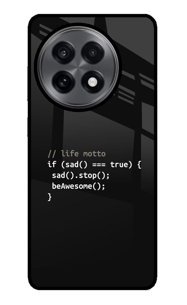 Life Motto Code OnePlus 13R Glass Case