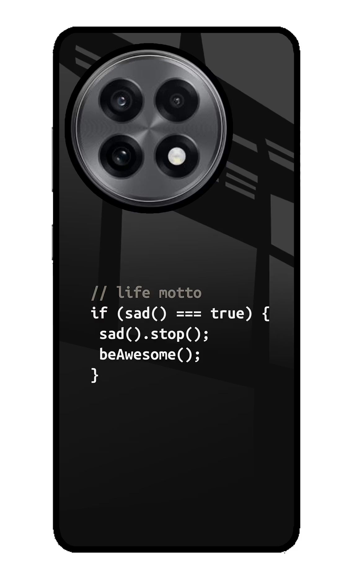 Life Motto Code OnePlus 13R Glass Case Back Cover by Casekaro