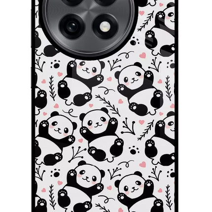 Cute Panda OnePlus 13R Glass Case