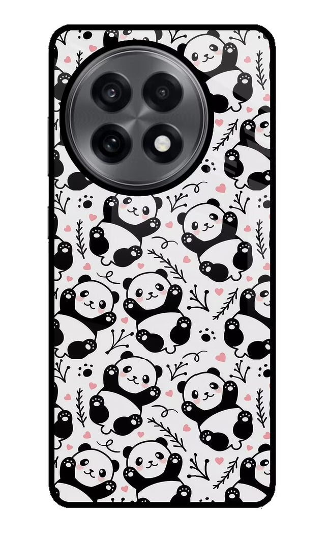 Cute Panda OnePlus 13R Glass Case
