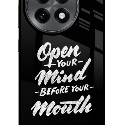 Open Your Mind Before Your Mouth OnePlus 13R Glass Case