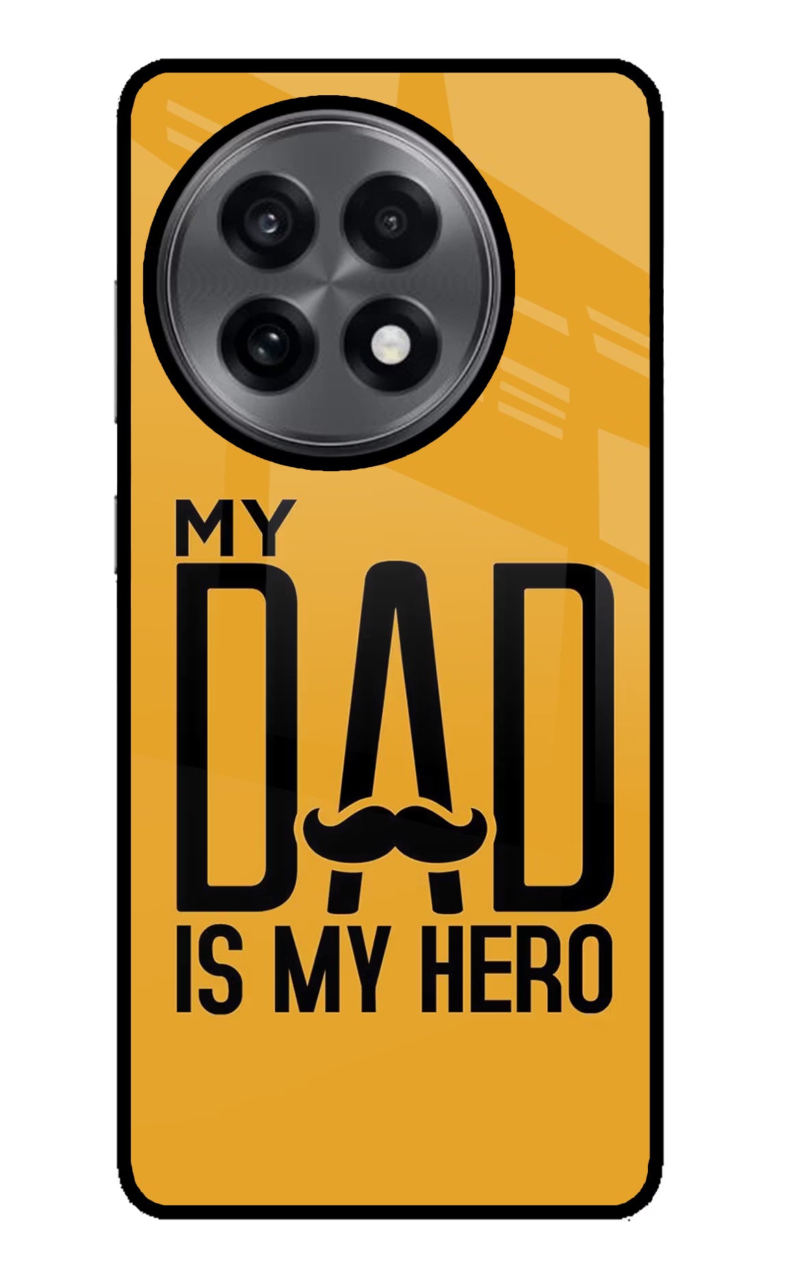 My Dad Is My Hero OnePlus 13R Glass Case Back Cover by Casekaro