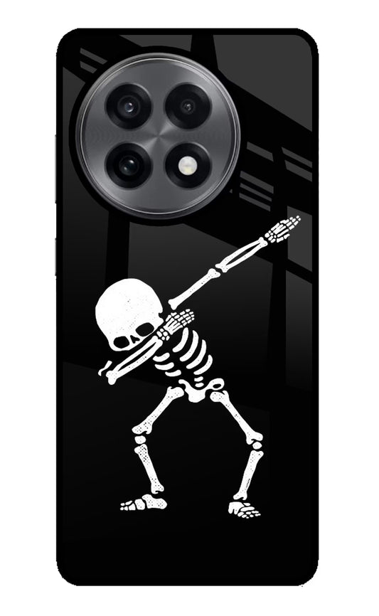Dabbing Skeleton Art OnePlus 13R Glass Case