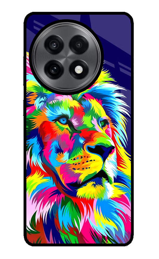 Vector Art Lion OnePlus 13R Glass Case