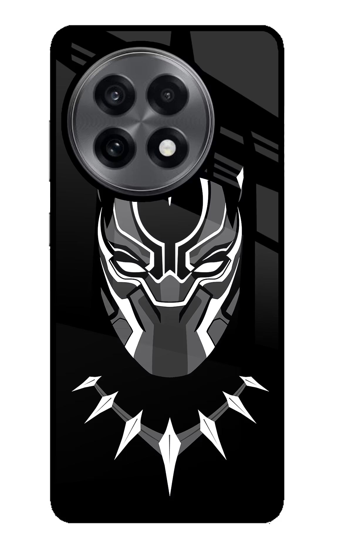 Black Panther OnePlus 13R Glass Case Back Cover by Casekaro