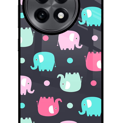 Elephants OnePlus 13R Glass Case Back Cover by Casekaro