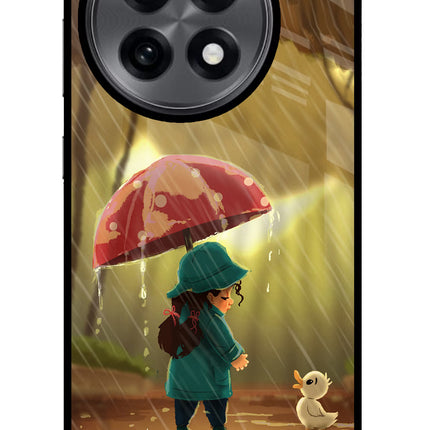 Rainy Day OnePlus 13R Glass Case Back Cover by Casekaro