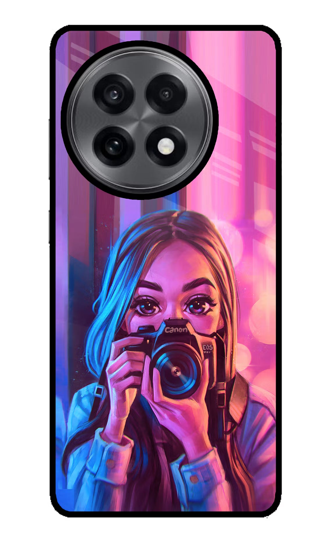 Girl Photographer OnePlus 13R Glass Case