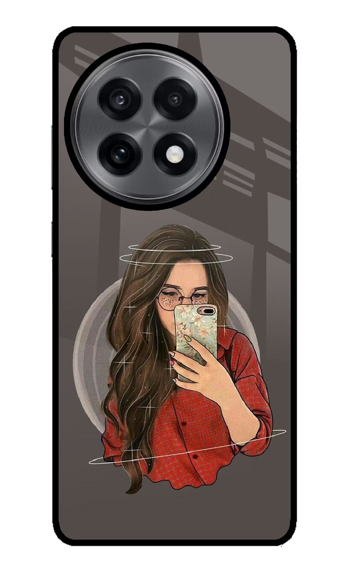 Selfie Queen OnePlus 13R Glass Case Back Cover by Casekaro