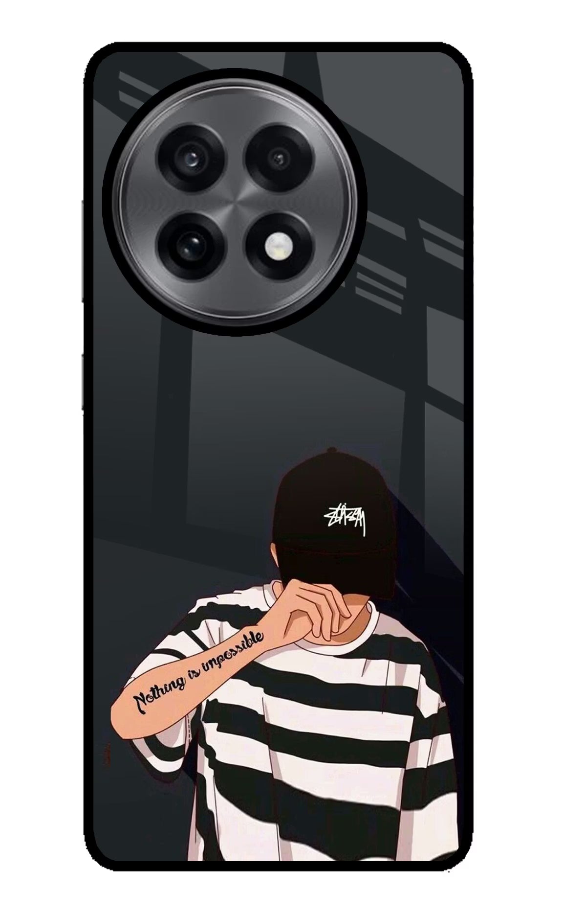 Aesthetic Boy OnePlus 13R Glass Case Back Cover by Casekaro
