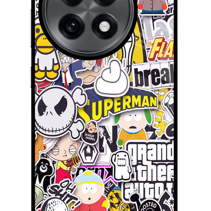 Sticker Bomb OnePlus 13R Glass Case
