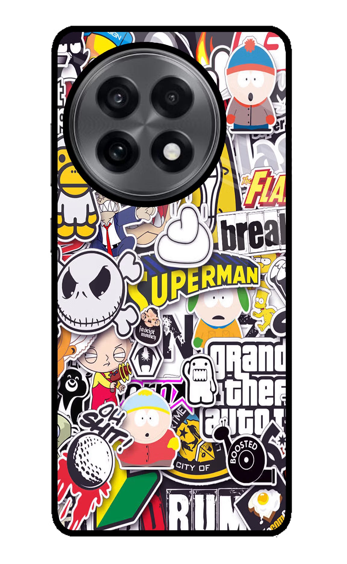 Sticker Bomb OnePlus 13R Glass Case