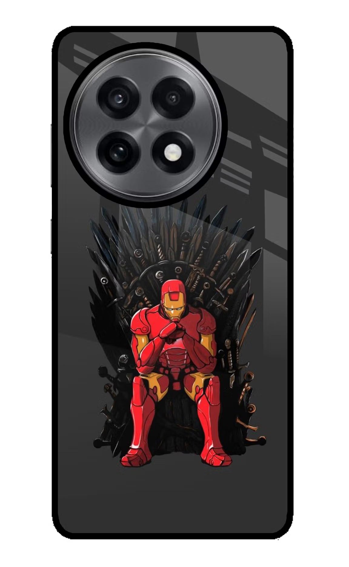 Ironman Throne OnePlus 13R Glass Case Back Cover by Casekaro