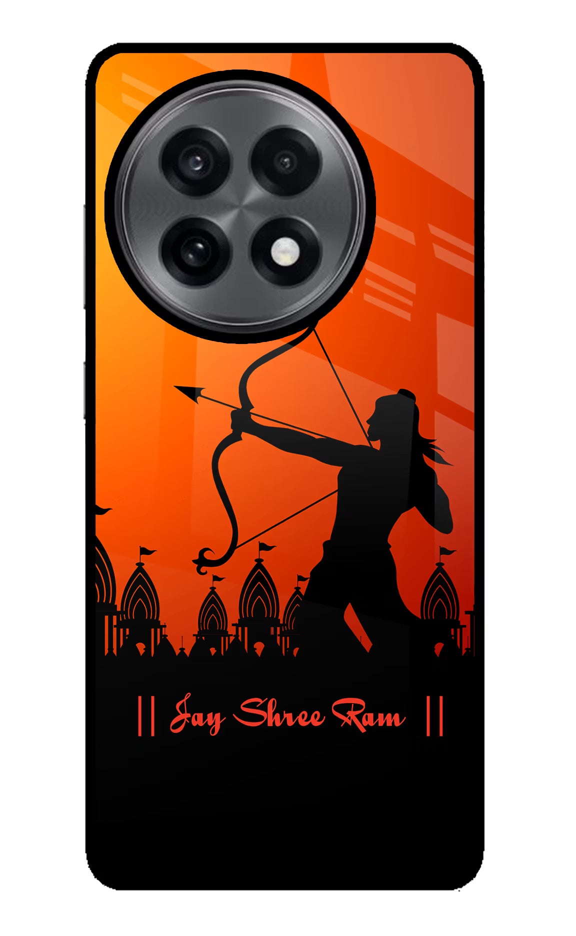 Lord Ram - 4 OnePlus 13R Glass Case Back Cover by Casekaro