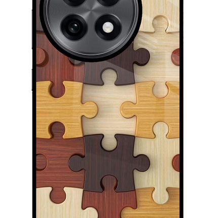 Wooden Puzzle OnePlus 13R Glass Case