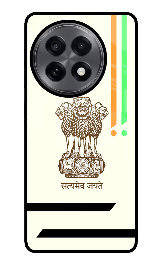 Satyamev Jayate Brown Logo OnePlus 13R Glass Case