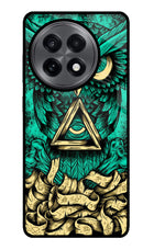 Green Owl OnePlus 13R Glass Case