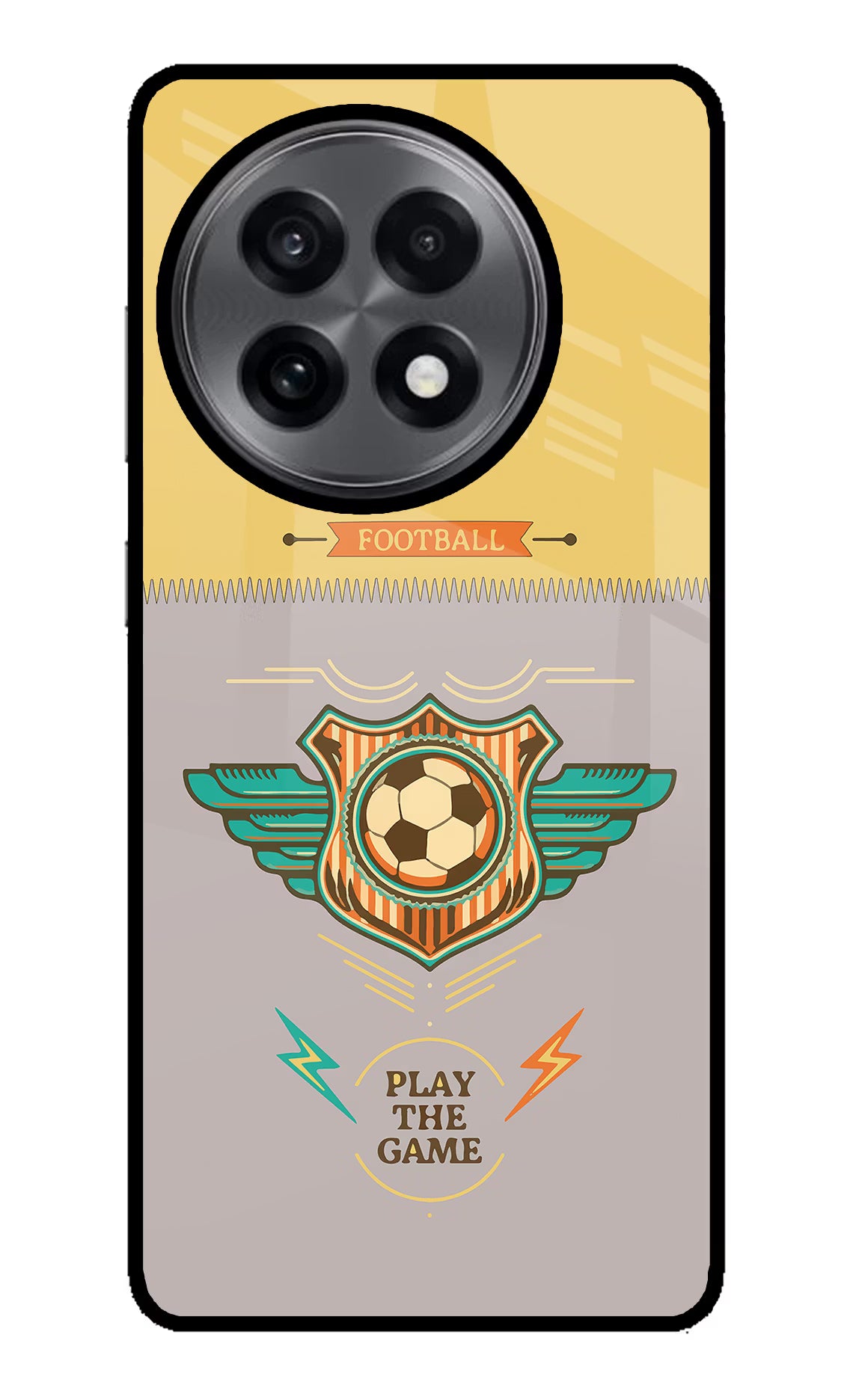 Football OnePlus 13R Glass Case Back Cover by Casekaro