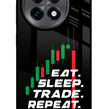 Eat Sleep Trade Repeat OnePlus 13R Glass Case