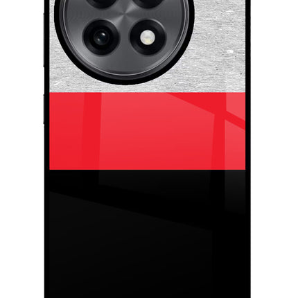 Tri Color Pattern OnePlus 13R Glass Case