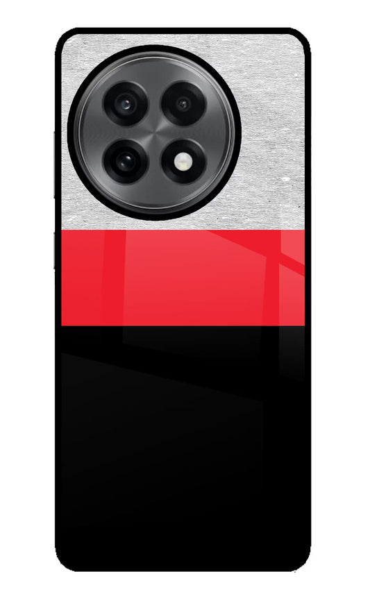 Tri Color Pattern OnePlus 13R Glass Case