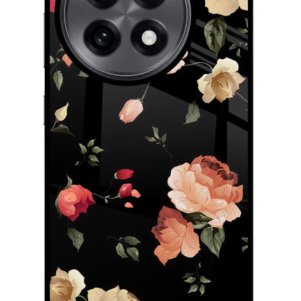 Flowers OnePlus 13R Glass Case Back Cover by Casekaro