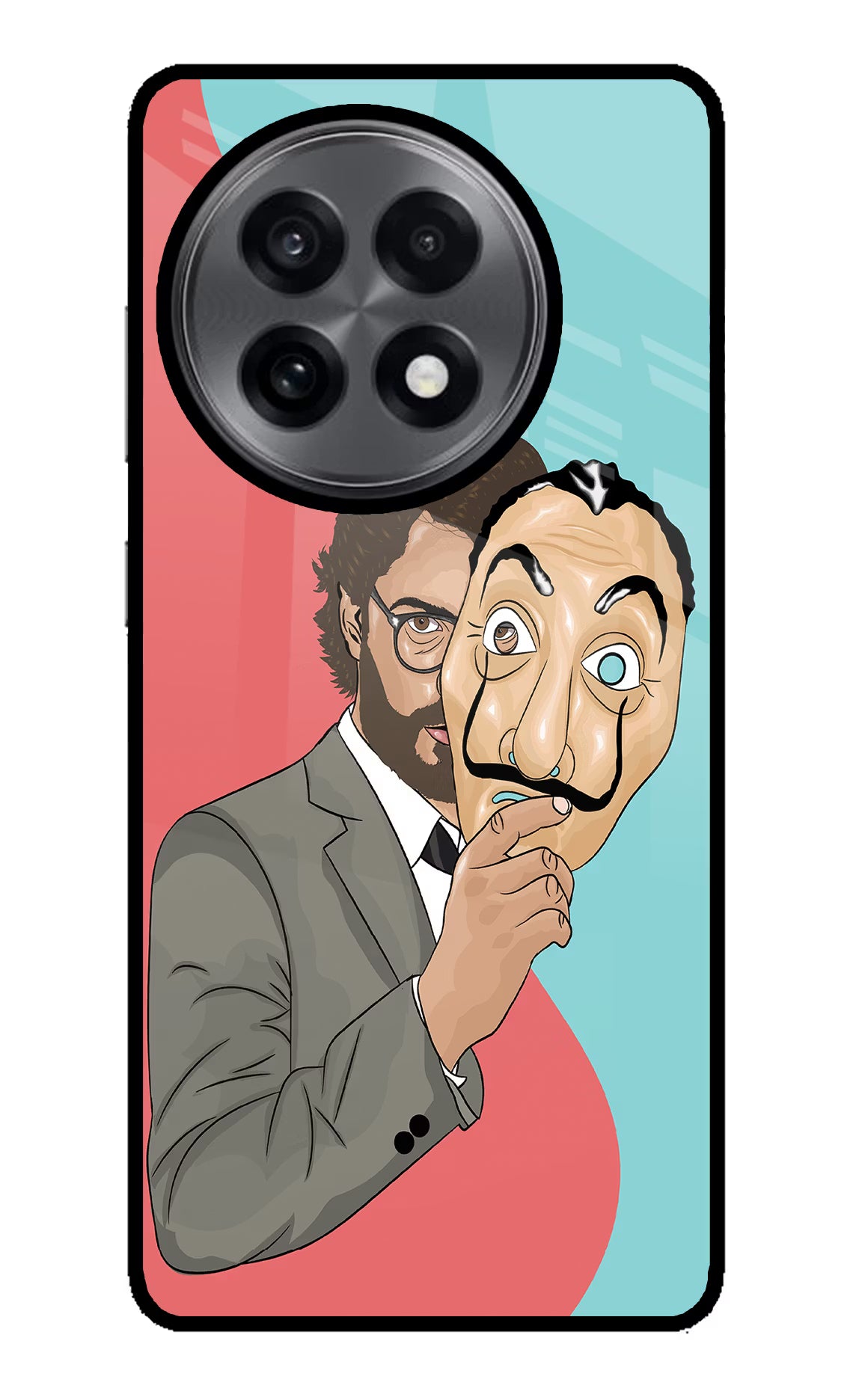 Professor OnePlus 13R Glass Case Back Cover by Casekaro