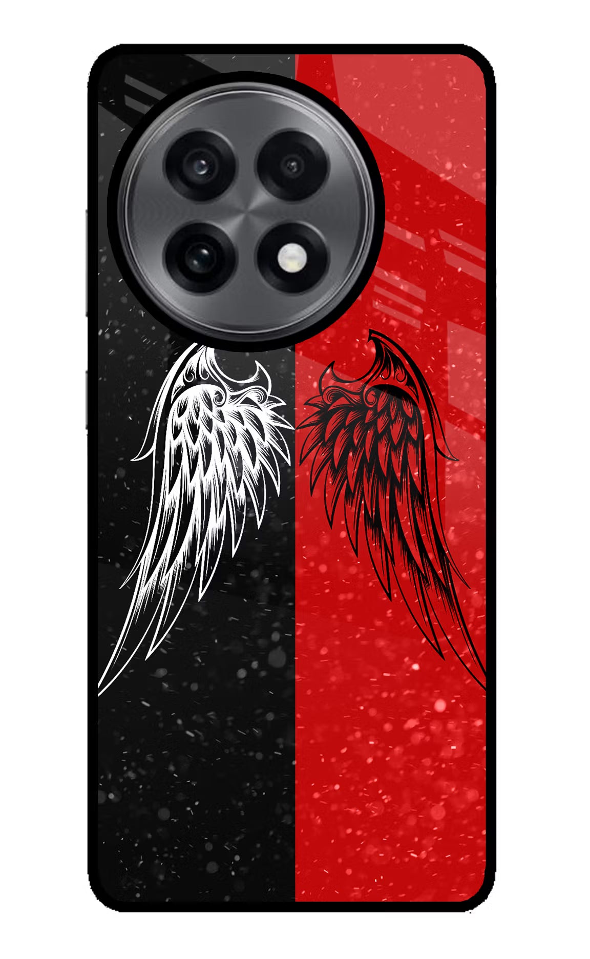 Wings OnePlus 13R Glass Case Back Cover by Casekaro