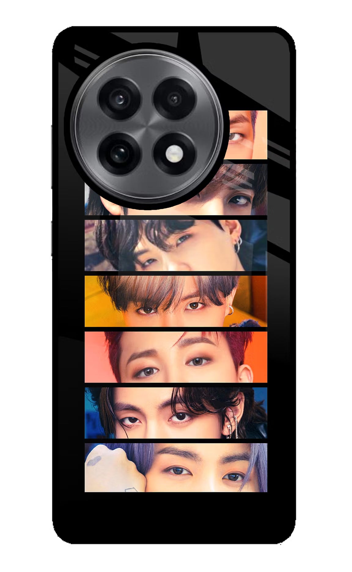 BTS Eyes OnePlus 13R Glass Case Back Cover by Casekaro