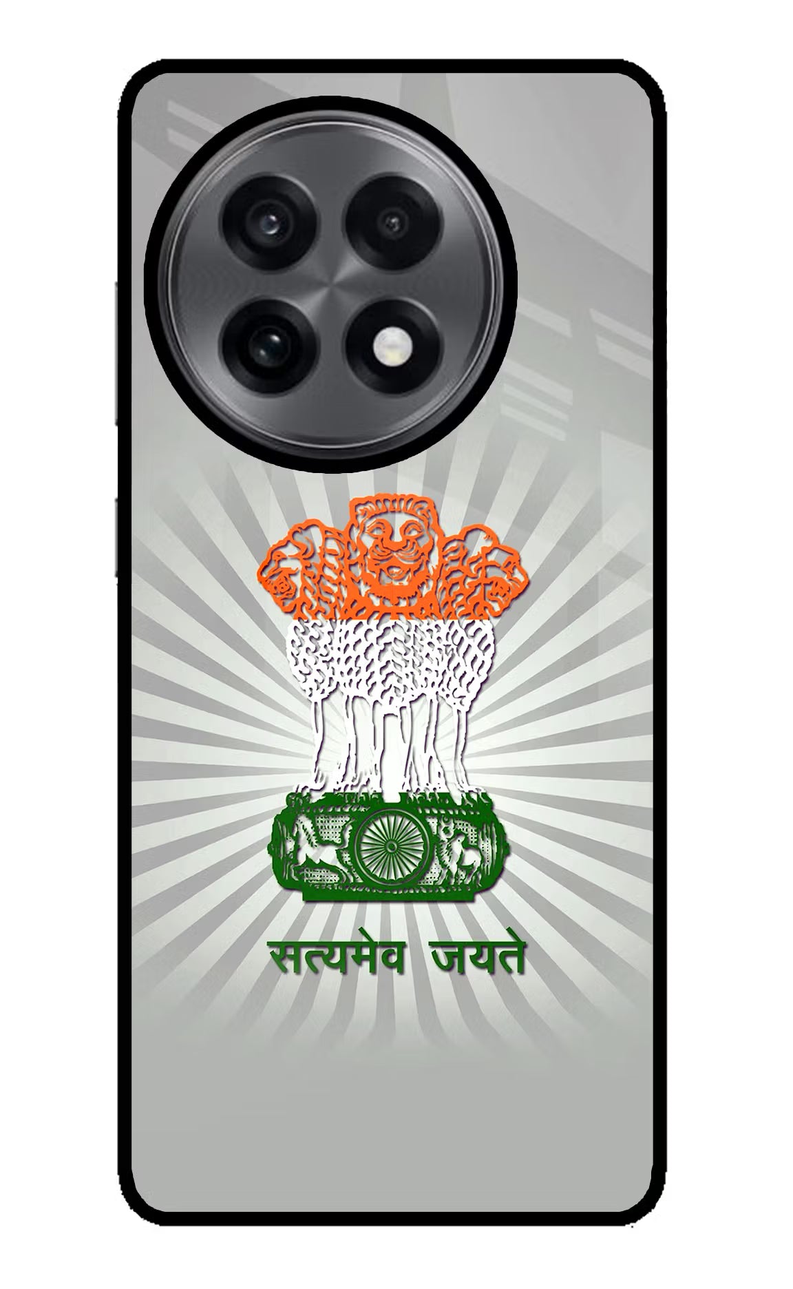 Satyamev Jayate Art OnePlus 13R Glass Case Back Cover by Casekaro
