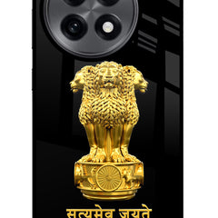 Satyamev Jayate Golden OnePlus 13R Glass Case