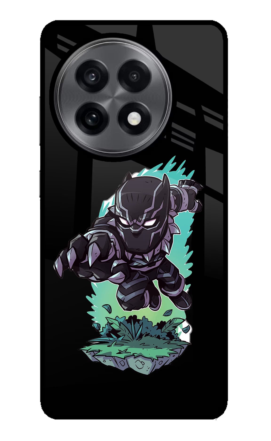 Black Panther OnePlus 13R Glass Case Back Cover by Casekaro