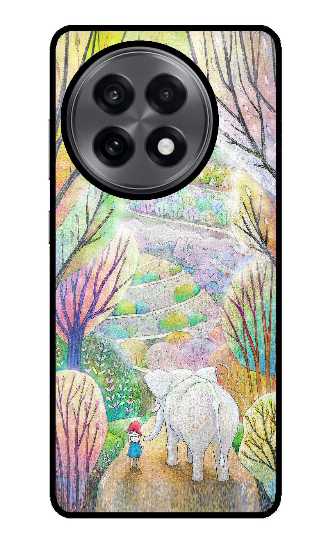 Nature Painting OnePlus 13R Glass Case Back Cover by Casekaro