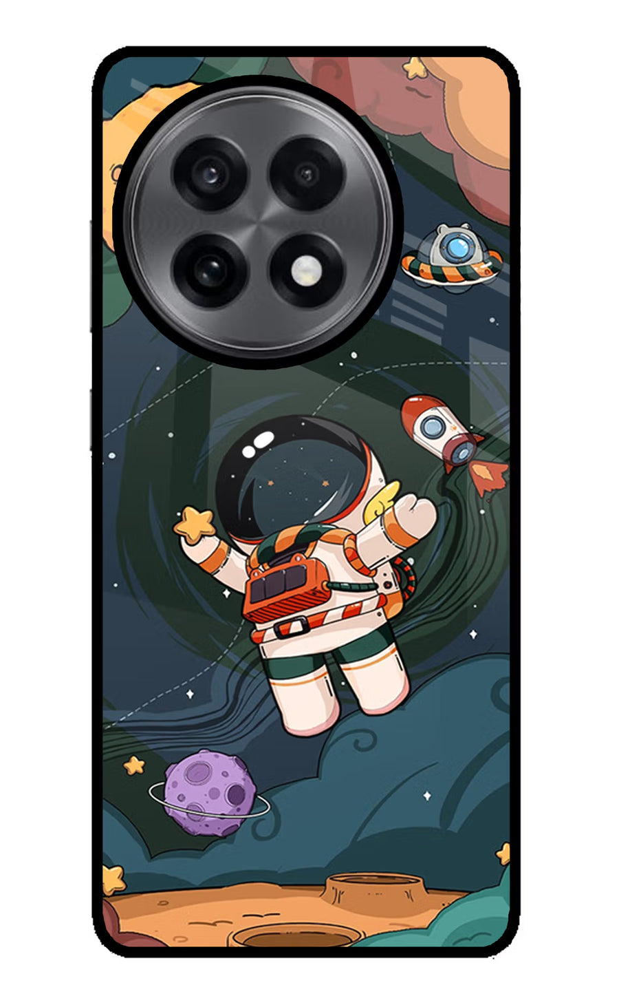 Cartoon Astronaut OnePlus 13R Back Cover, Metal case