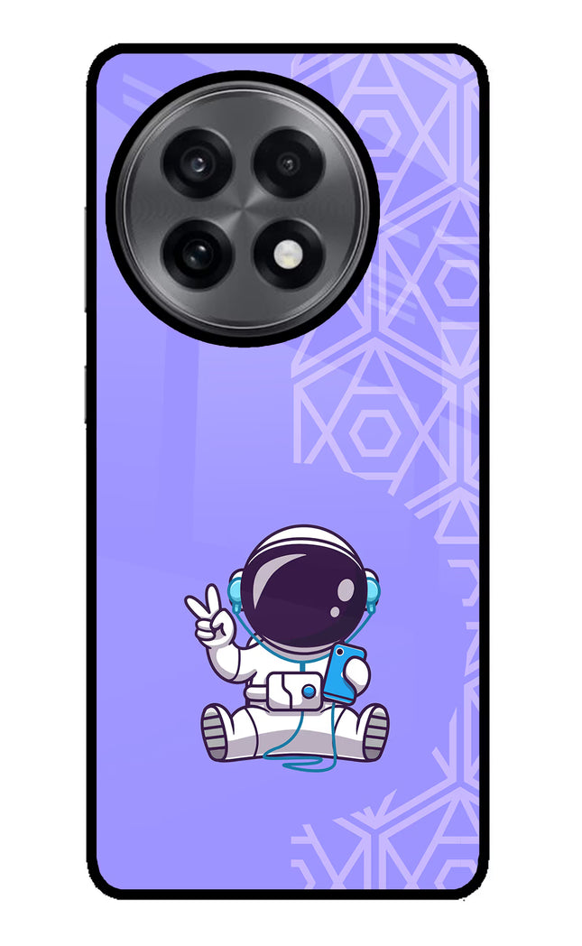 Cute Astronaut Chilling OnePlus 13R Glass Case