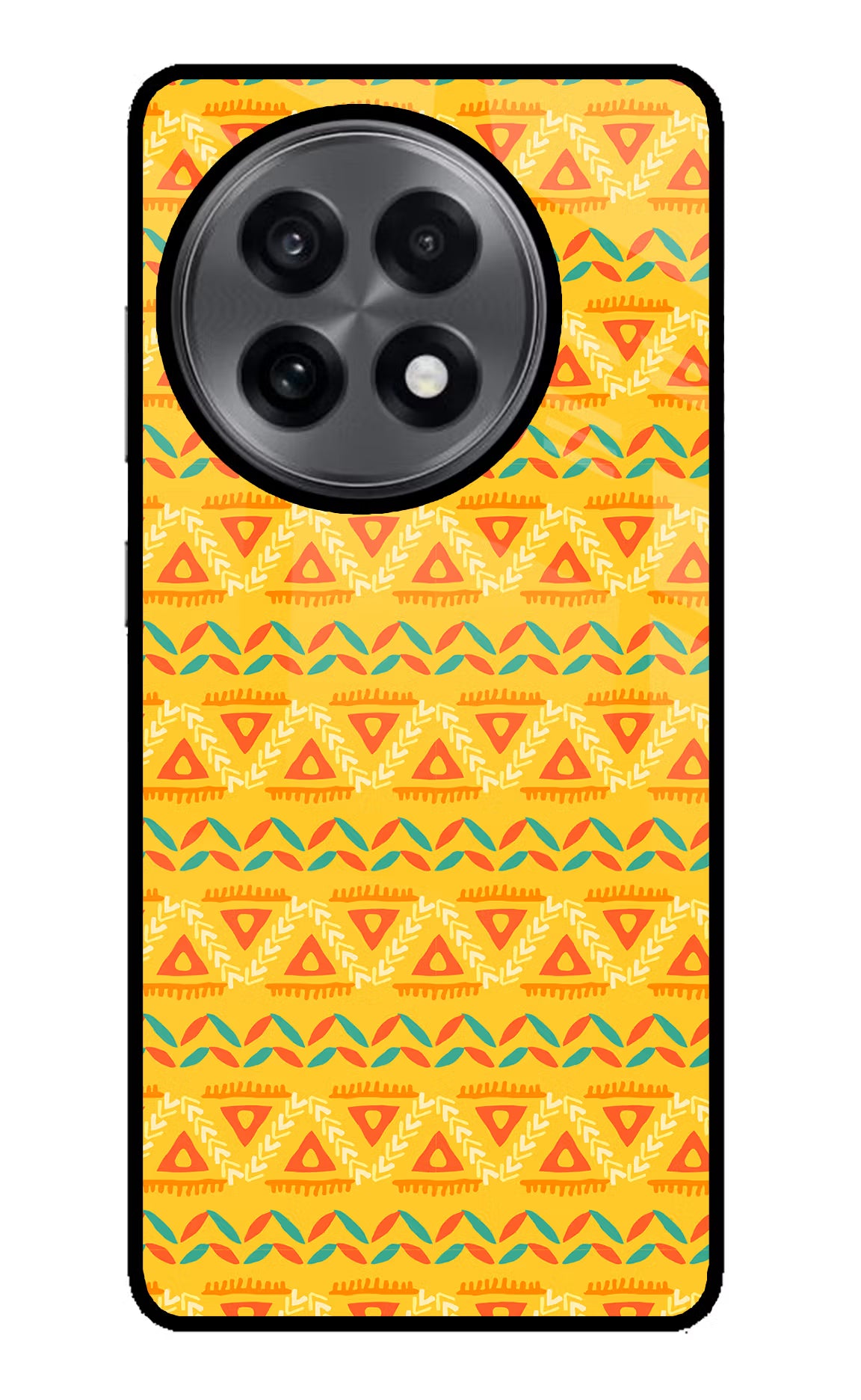 Tribal Pattern OnePlus 13R Glass Case Back Cover by Casekaro