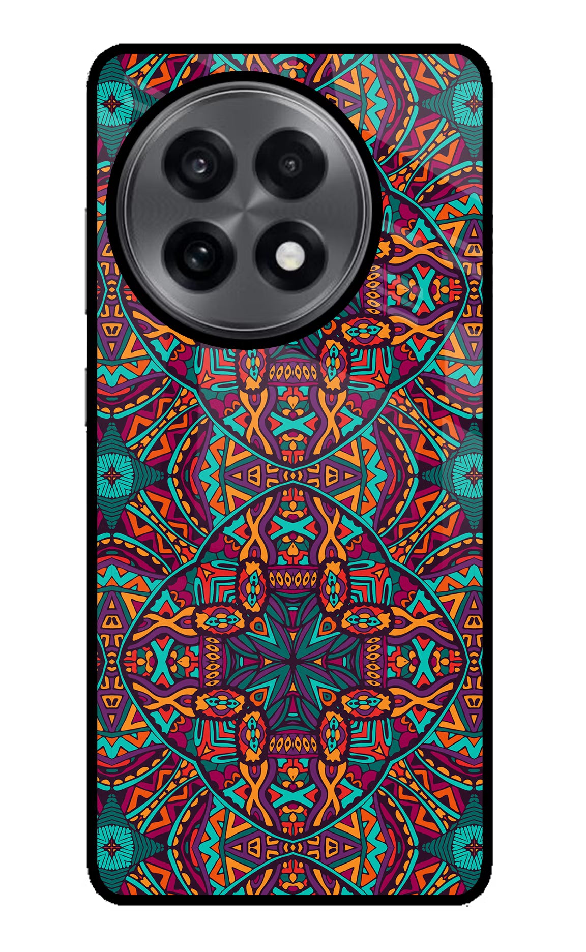 Colour Mandala OnePlus 13R Glass Case Back Cover by Casekaro