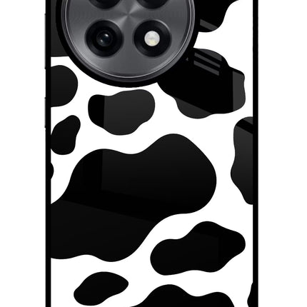 Cow Spots OnePlus 13R Glass Case Back Cover by Casekaro