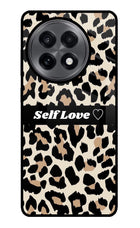 Leopard Print Self Love OnePlus 13R Glass Case