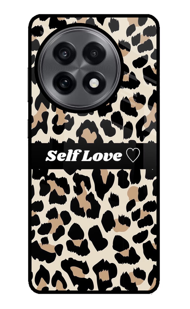 Leopard Print Self Love OnePlus 13R Glass Case