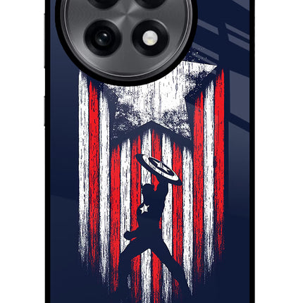 Captain America Marvel Art OnePlus 13R Glass Case